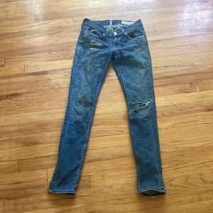 Rag & Bone Distressed Skinny Jeans